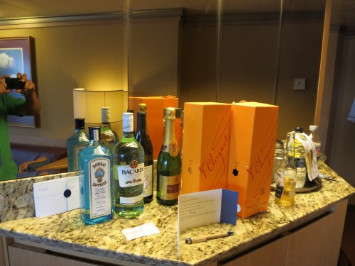 The bar in our suite... should last a few days...