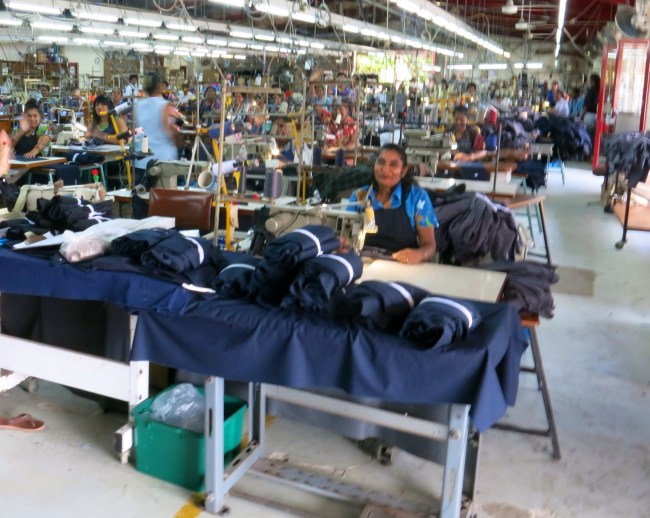 At Millennium Apparel in Nabua, Fiji.